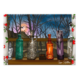 反射 |ウィンドウカラフル内のガラスの花瓶 フォトプリント           