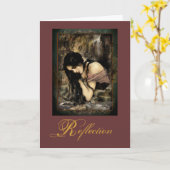 「反射」グリーティングカード カード (黄色い花)