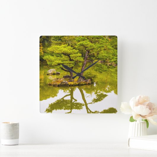 反射 スクエア壁時計 (ホーム)