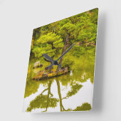 反射 スクエア壁時計 (傾斜)