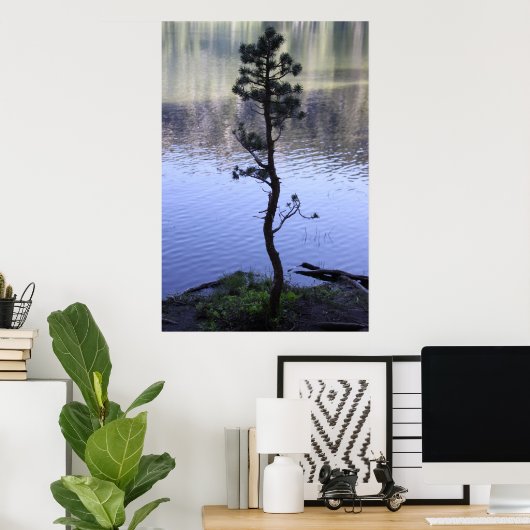 反射 – ツリー ポスター (ホームオフィス)