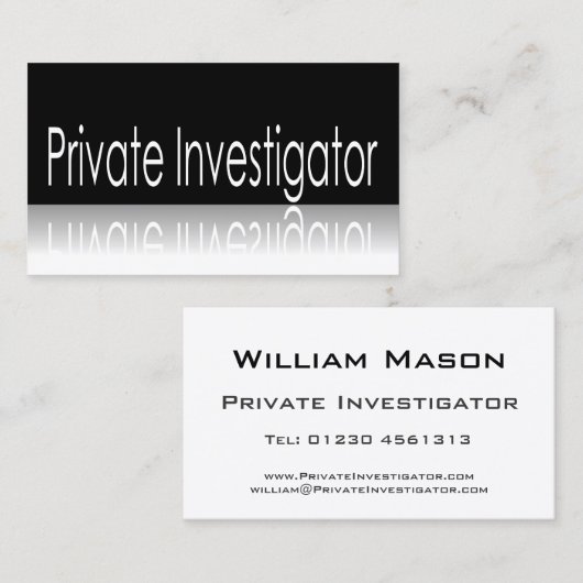 反射 – 私立探偵 – 名刺 (正面/裏面)