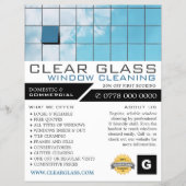 反射, 窓掃除, 清掃広告 チラシ (正面)