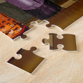 反射 |窓敷居カラフル内のガラスの花瓶 ジグソーパズル (側面)