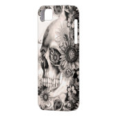 反射、花の景色のスカル Case-Mate iPhoneケース (裏面左)