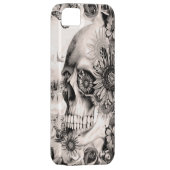 反射、花の景色のスカル Case-Mate iPhoneケース (裏面/右)