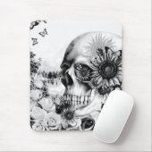 反射。 花の景色の頭骨 マウスパッド (マウス)