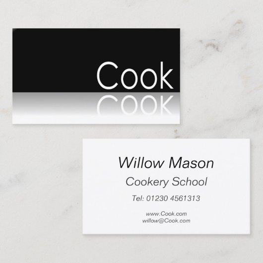 反射 – 調理師 – 名刺 (正面/裏面)