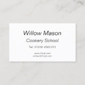 反射 – 調理師 – 名刺 (裏面)