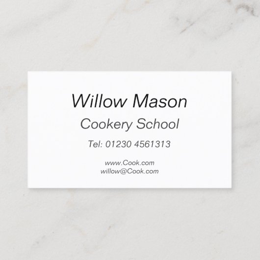 反射 – 調理師 – 名刺 (裏面)