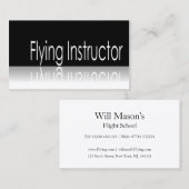 反射 – 飛んでいるインストラクター – 名刺 (正面/裏面)