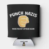 反差別・反レイシスト保冷缶カバー – ナチスをぶっ飛ばせ、立ち上がれ 缶クーラー (裏面)
