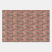 反復アンティークブリックパターン ラッピングペーパーシート (正面2)