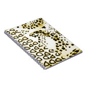 反復可能なスネークスキン。黄色のファッションスタイルヘビーホワイト ノートブック (右側)