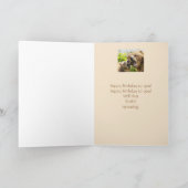 反復性おもしろい動物を産するハッピーバースデー カード (内部)