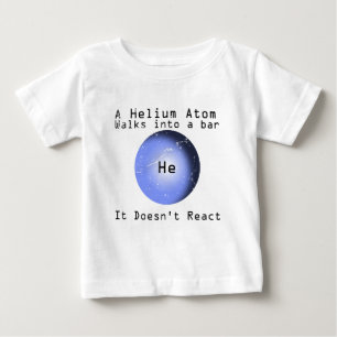 反応させないバーへのヘリウム原子の歩行 ベビーTシャツ
