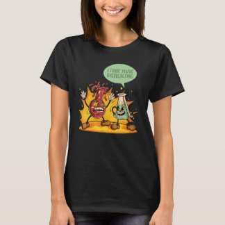 反応しすぎだよ 化学の先生 サイエンス グラフィック Tシャツ