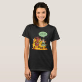 反応しすぎだよ 化学の先生 サイエンス グラフィック Tシャツ (正面フル)