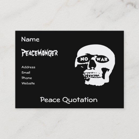 反戦のスカル 名刺 (正面)