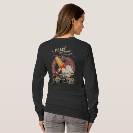 反戦 (ライトモード) | レディースロングスリーブ Tシャツ