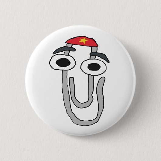 反抗のクリッピー 缶バッジ (正面)