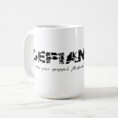 反抗の態度のスタジオのロゴのコーヒー・マグ コーヒーマグカップ (正面左)