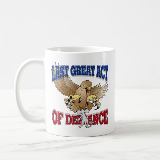 反抗の態度の最後の素晴らしい行為 コーヒーマグカップ (左)