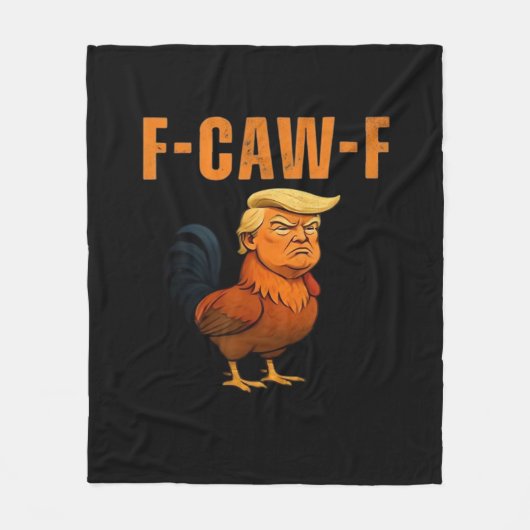 反抗の雄鶏 F-Caw-F アンチクラシック フリースブランケット (正面)