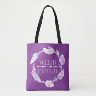 反抗的な子どもの紫色の写実的なバッグ トートバッグ