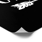 反抗的な子どもキッズプリント白黒の装飾 ポスター (角)