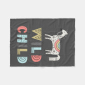 反抗的な子どもスカンディアホースベビーグレイ フリースブランケット (正面(横))