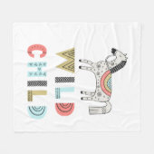 反抗的な子どもスカンディアホースベビー フリースブランケット (正面(横))