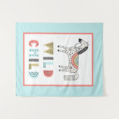 反抗的な子どもスカンディアホース子供部屋 タペストリー (正面(横))