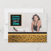 反抗的な子ども卒業招待状(オレンジ) 招待状 (正面)