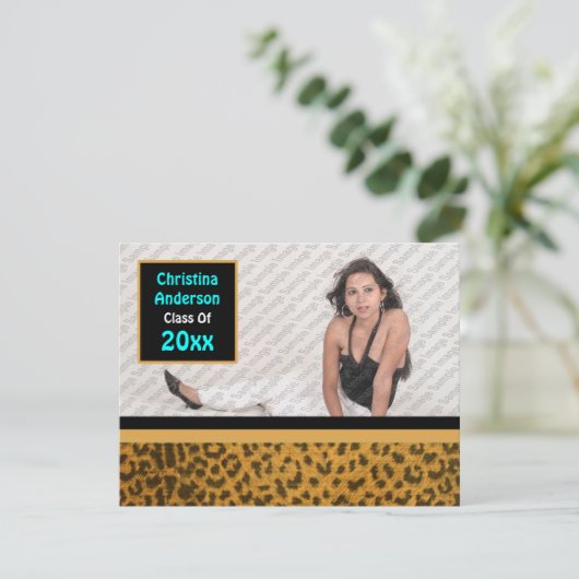 反抗的な子ども卒業招待状(オレンジ) 招待状 (スタンド正面)