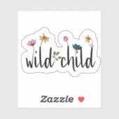 反抗的な子ども確認花 |ダイカットのシール シール (シート)