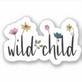 反抗的な子ども確認花 |ダイカットのシール シール (正面)