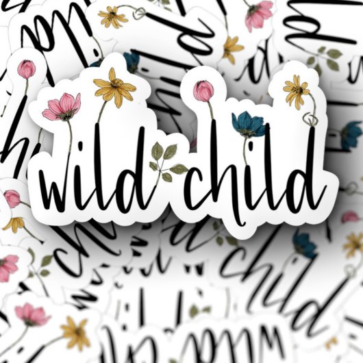 反抗的な子ども確認花 |ダイカットのシール シール