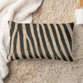 反抗的な子ども粗かったシマウマのプリントの枕 ランバークッション (ブランケット)