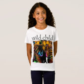 反抗的な子ども象の虹の動物 Tシャツ (正面フル)