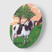 反抗的な牛 ラージ壁時計 (傾斜)