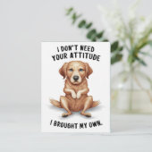 反抗的な犬:沈黙の知恵 ポストカード (スタンド正面)