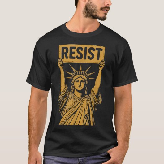 反政府勢力の自由に対する抗議の像に抵抗する Tシャツ (正面)