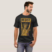 反政府勢力の自由に対する抗議の像に抵抗する Tシャツ (正面フル)