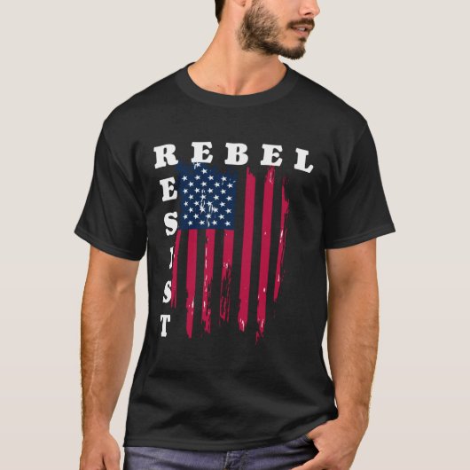反政府勢力アメリカ国旗 Tシャツ (正面)