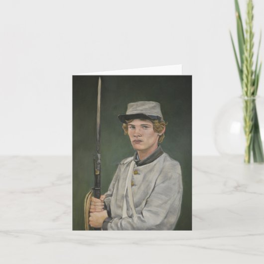 反政府軍南北戦争ポートレートアートノートカード カード (正面)