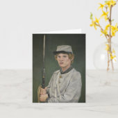 反政府軍南北戦争ポートレートアートノートカード カード (黄色い花)