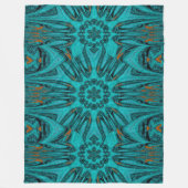 反映されたロータス14 フリースブランケット (正面)