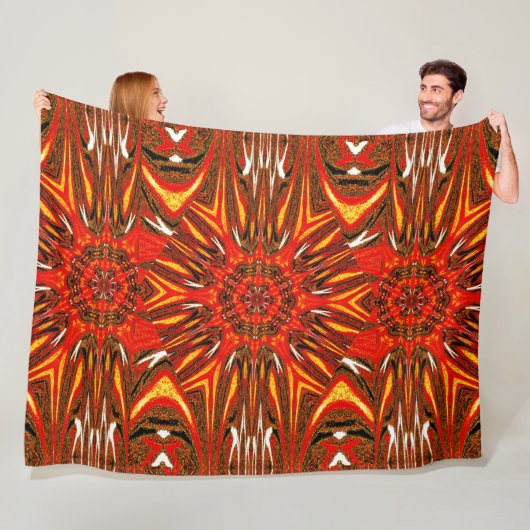 反映されたロータス4フリースブランケット フリースブランケット (インサイチュ)