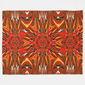 反映されたロータス4フリースブランケット フリースブランケット (正面(横))